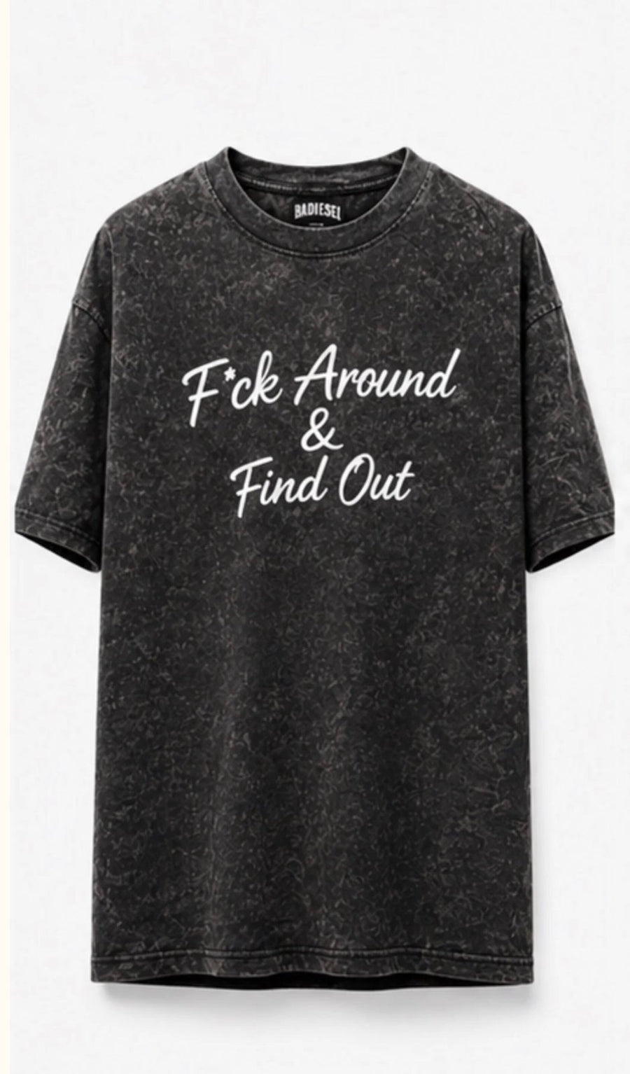 F*ck around & find out washed tee brown