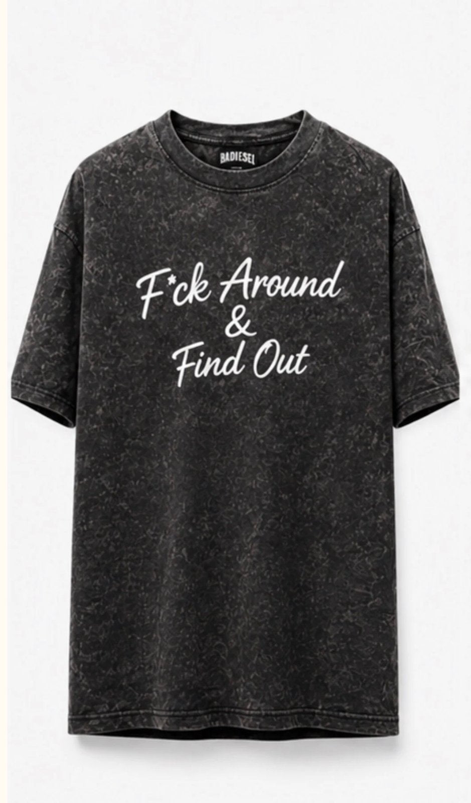 F*ck around & find out washed tee brown