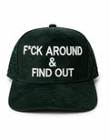 F*ck Around & Find Out rhinestones green Snapback