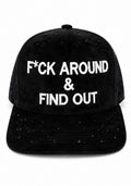 F*ck Around & Find Out Custom Gem Snapback Blk