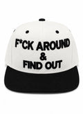 F*ck Around & Find Out Snapback Wht/Blk