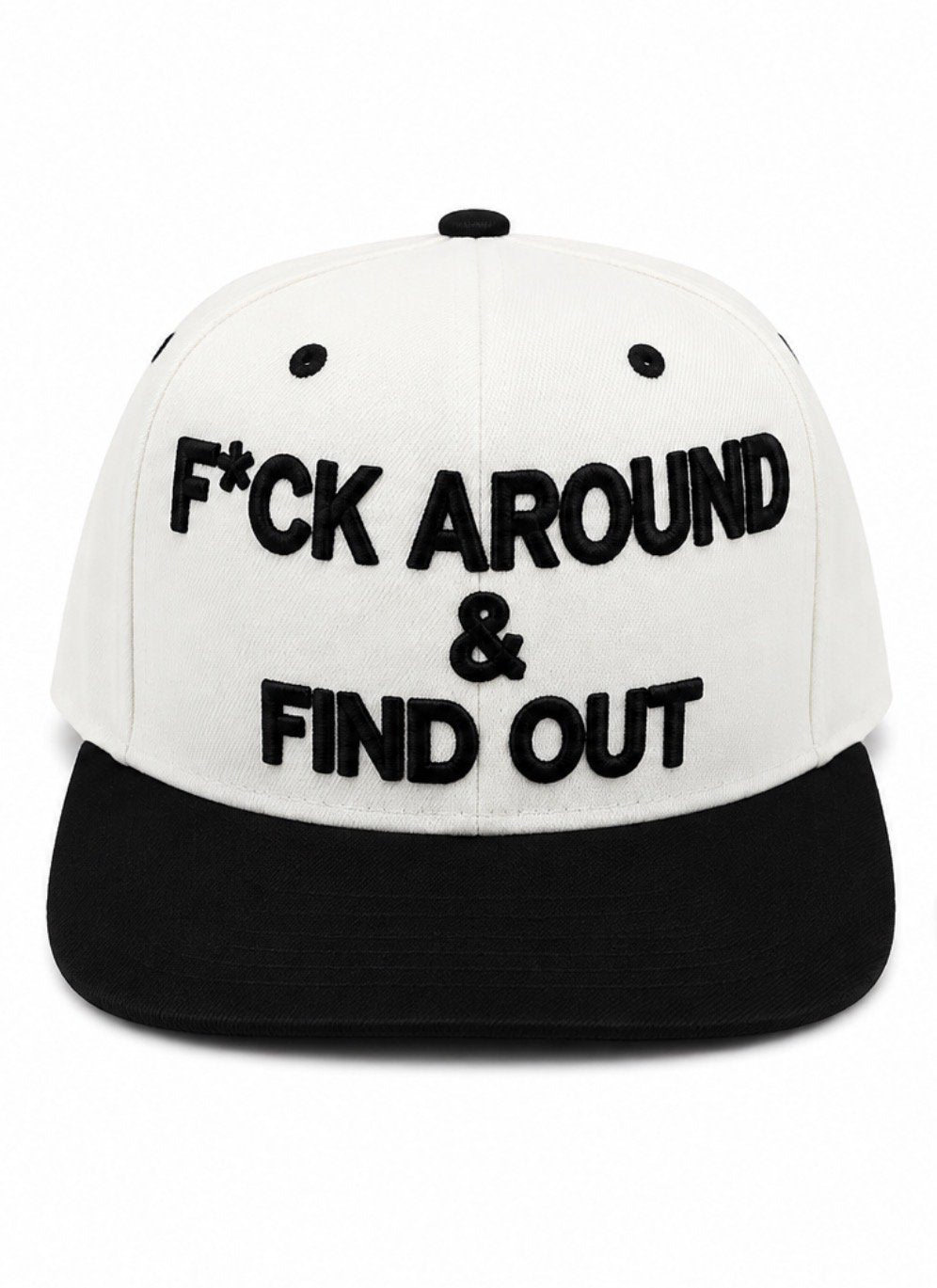 F*ck Around & Find Out Snapback Wht/Blk