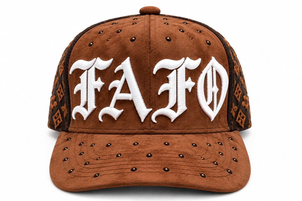 FAFO luxury hat brown front
