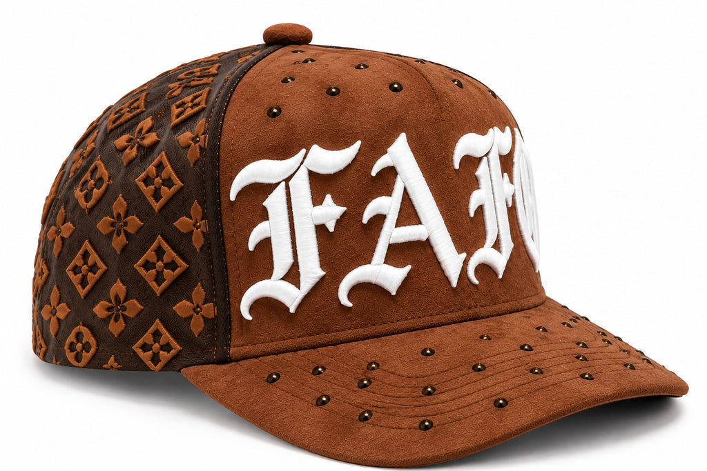 FAFO luxury hat brown left angle