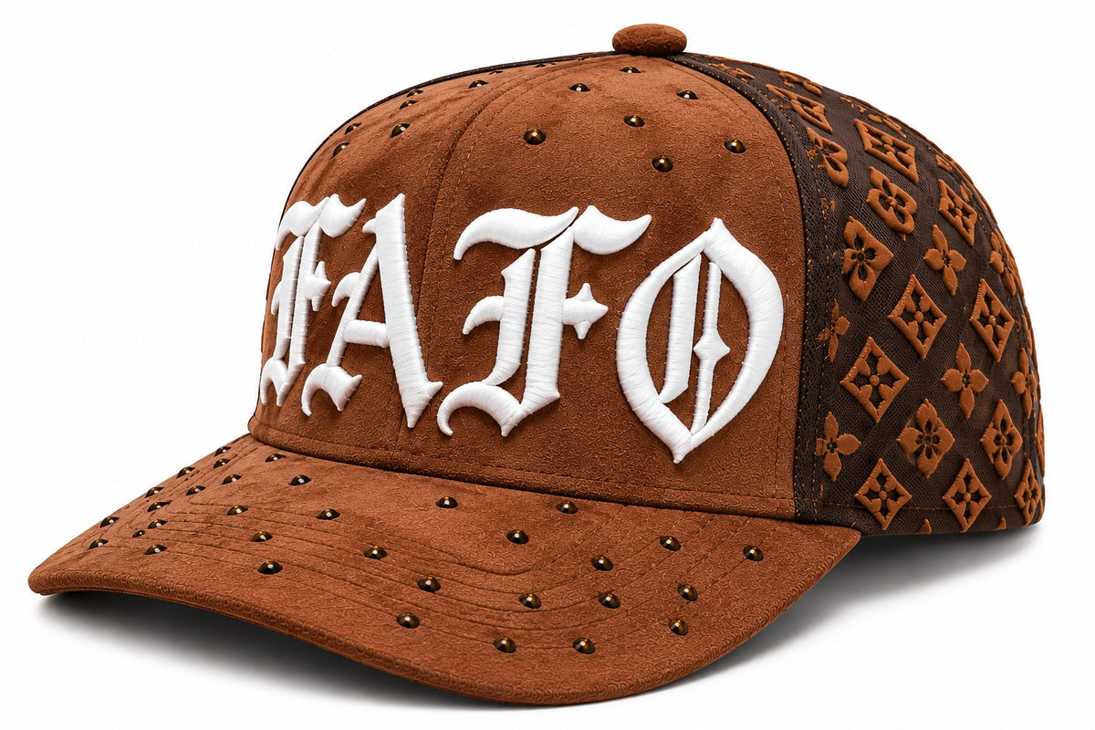 FAFO luxury hat brown right angle