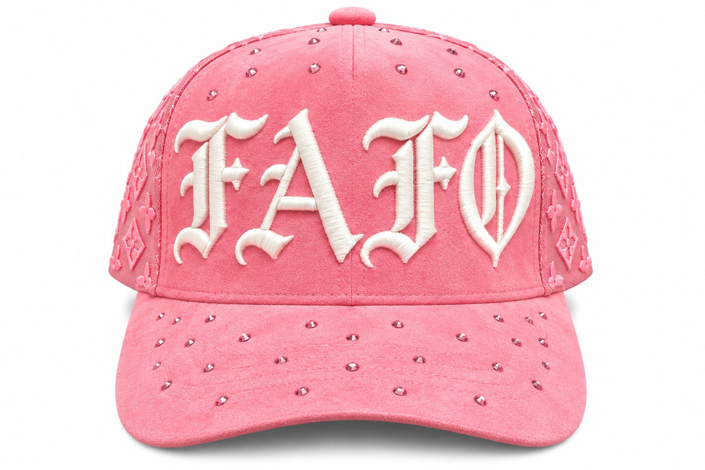 FAFO luxury hat pink front