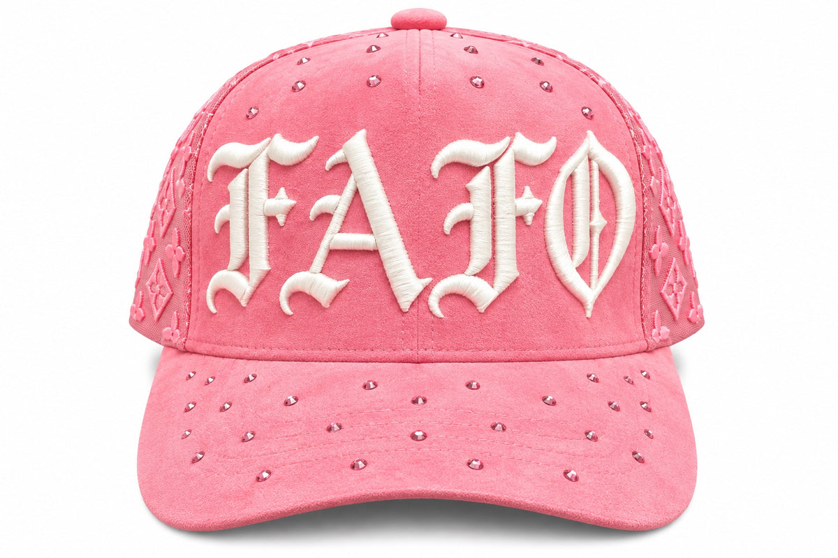 FAFO luxury hat pink front