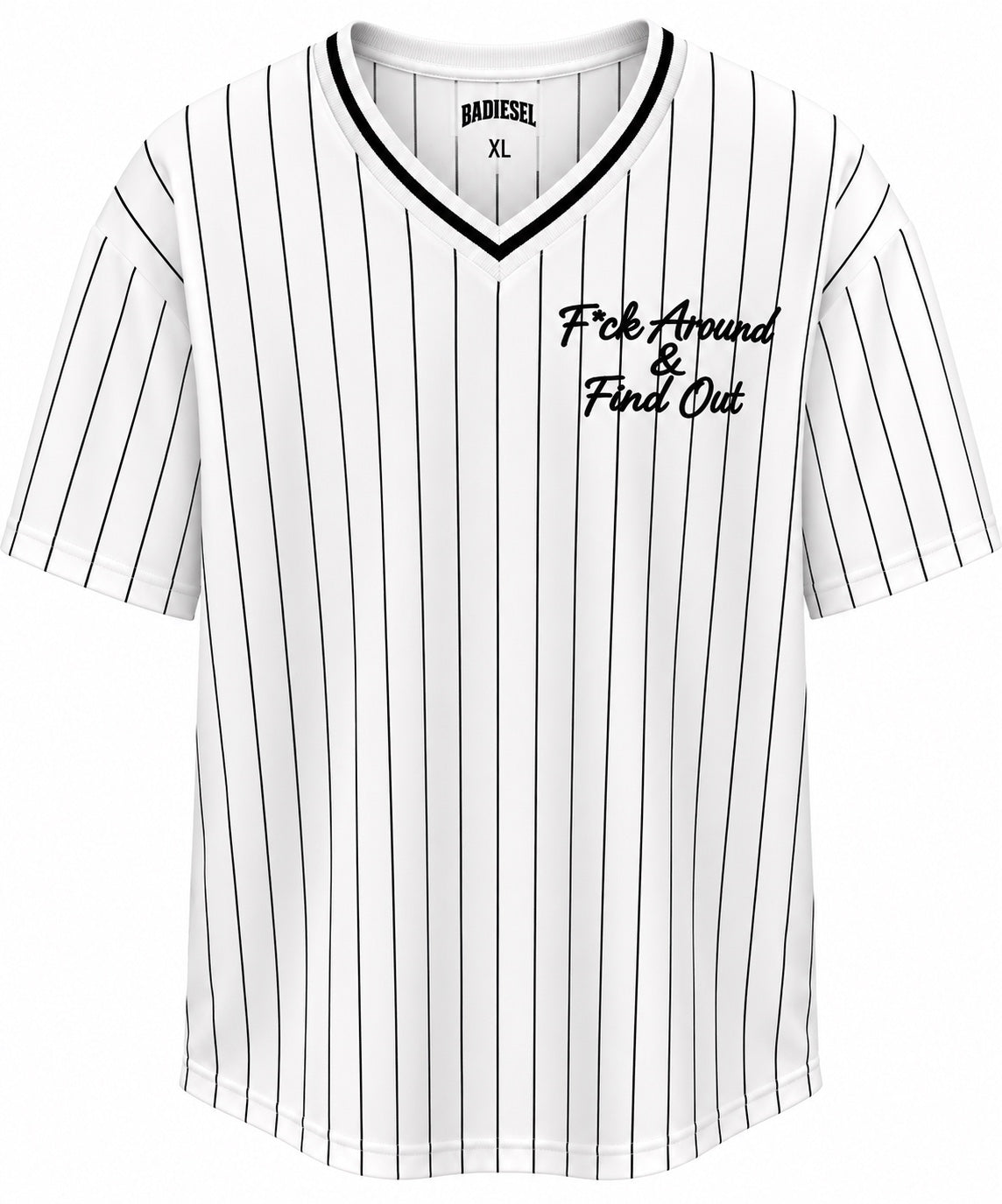 FAFO pinstripe jersey black