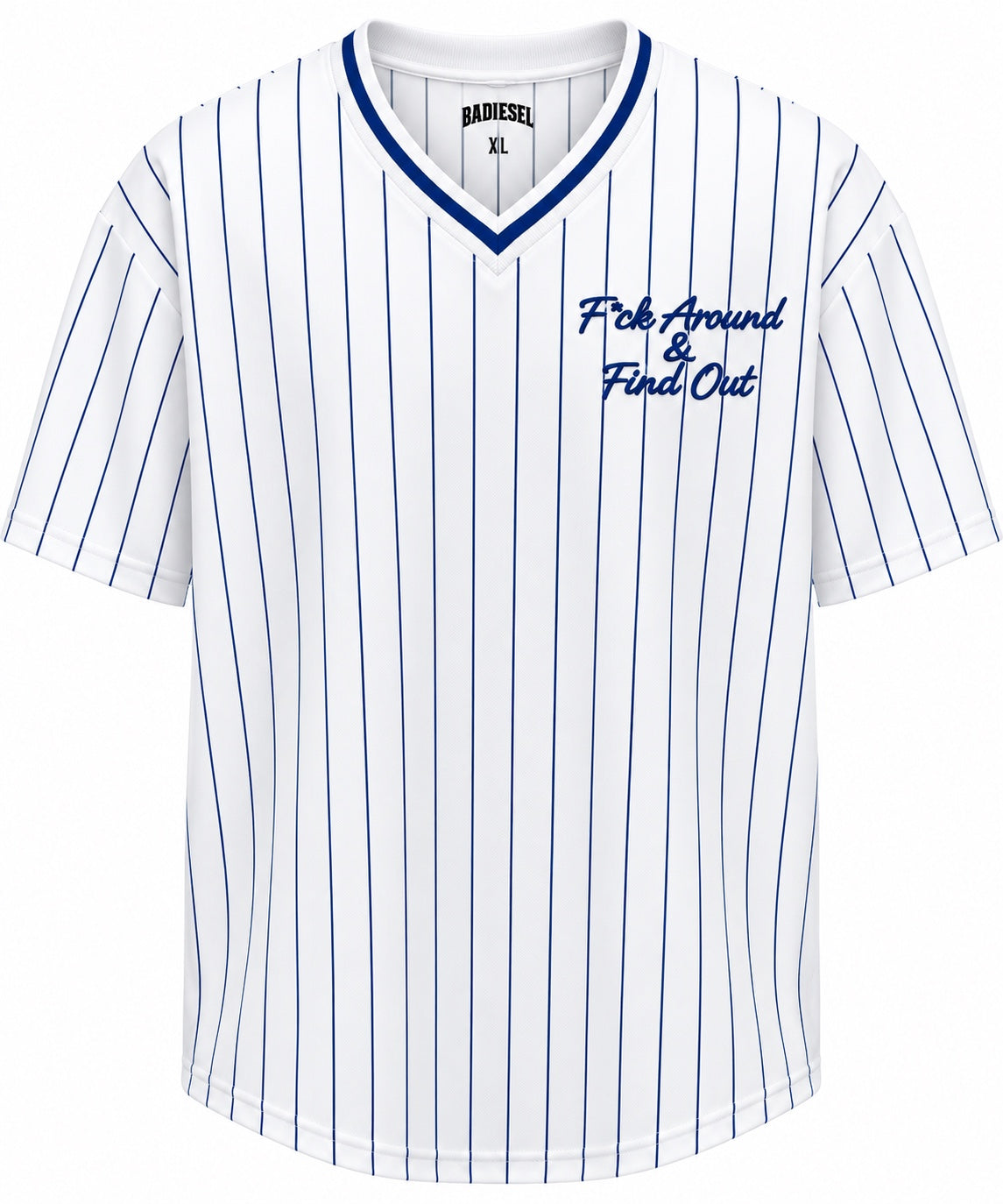 FAFO pinstripe jersey blue