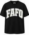FAFO Varsity black tee