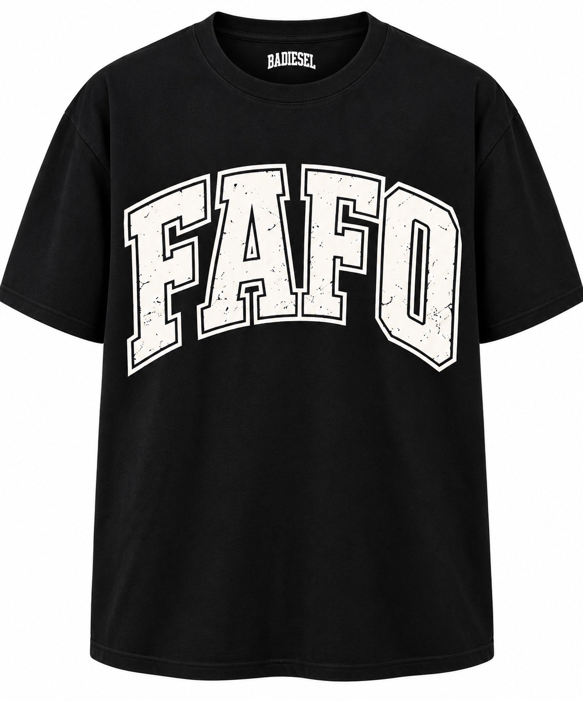 FAFO Varsity black tee