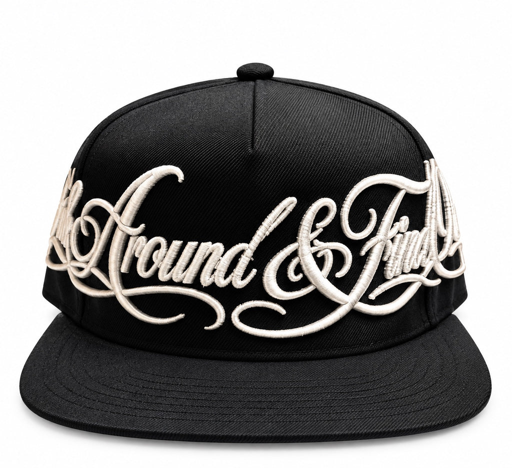 FAFO snapback hat with white embroidery - front